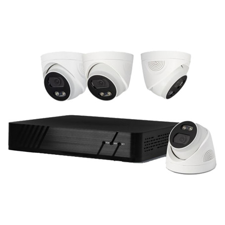 KIT VIDEOSORVEGLIANZA  455051  NVR 8 canali + 4 telecamere Dome 4 MPX