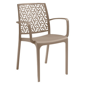 SEDIA IN POLIPROPILENE  NINFA ARMCHAIR  taupe