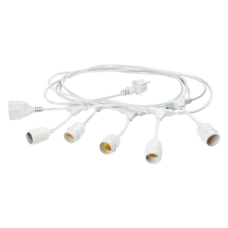 LUMINARIA  ENJOY  cavo mt.5 - 5 portalampade - bianco