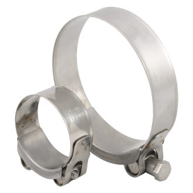 FASCETTA A MORSETTO  diametro  32 - 35 - banda 20 mm - vite M6 / blister 2 pezzi