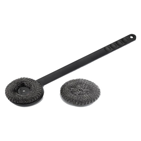 SPAZZOLA PER GRIGLIE CON SPUGNA ACCIAIO cm. 45