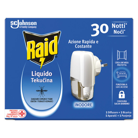 ANTIZANZARE ELETTRICO AD EMANAZIONE con 1 ricarica liquida