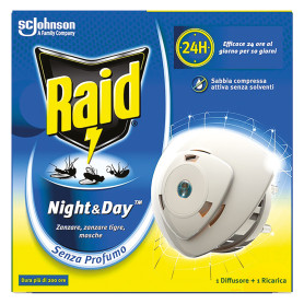 ANTIZANZARE ELETTRICO AD EMANAZIONE  NOTTE/GIORNO  con 1 ricarica liquida