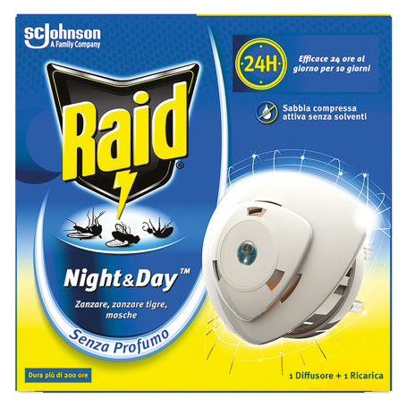 ANTIZANZARE ELETTRICO AD EMANAZIONE  NOTTE/GIORNO  con 1 ricarica liquida