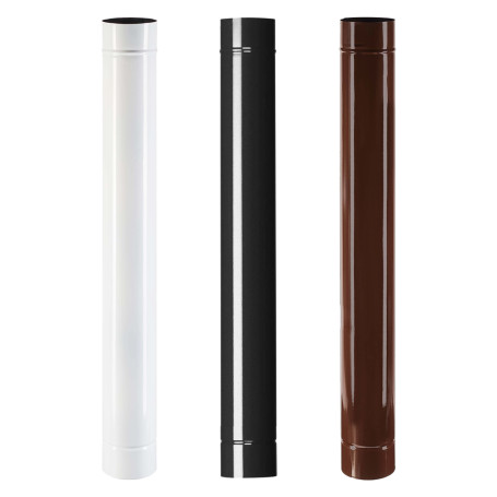 TUBO SMALTATO PER STUFE cm 50  diametro  10 bianco