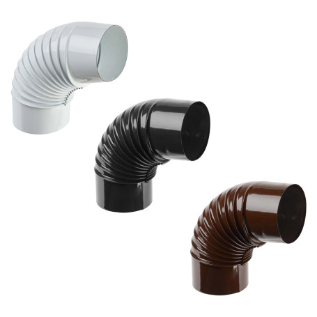 GOMITO SMALTATO PER STUFE  diametro  12 - 90 colore bianco