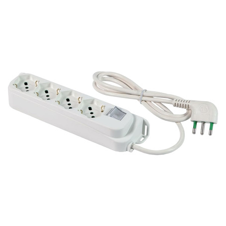 MULTIPRESA CON INTERRUTTORE  OMEGA  mt. 3 - nera