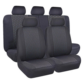 COPRISEDILE  GOLDEN BLU  set da 9 pezzi - 4 sedili + 5 poggitesta