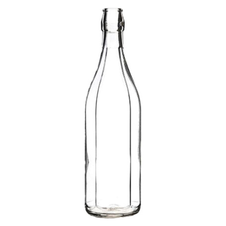 BOTTIGLIA IN VETRO  COSTOLATA  1000 ml bianca - tappo 7943200