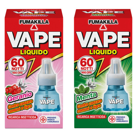 ANTIZANZARE LIQUIDO RICARICA 60 notti - Geranio/Menta