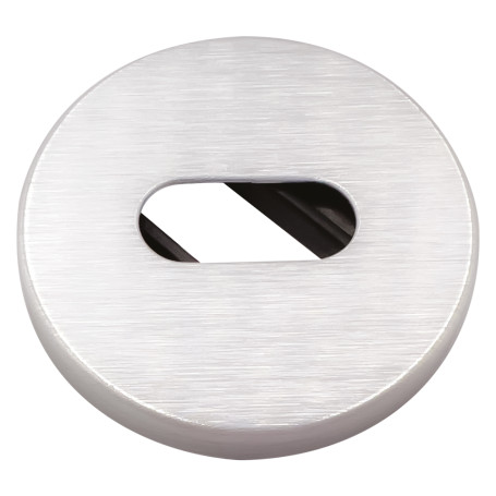 BOCCHETTA TONDA PER MANIGLIA  FLOSS  mm 45 - cromo satinato - foro Yale