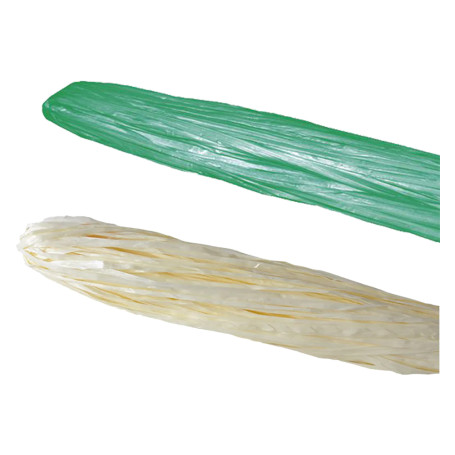 RAFIA SINTETICA A SPEZZONI gr. 200 circa - colore verde