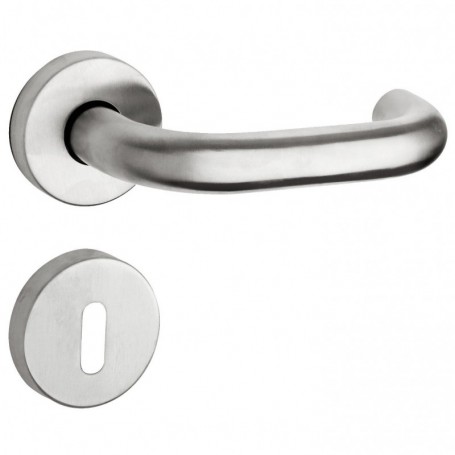 MANIGLIA "L101" INOX SAT.ROS. BOCCH.PATENT