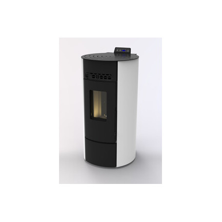 C STUFA PELLET ROUND ARGE 9 BIANCO