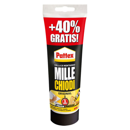 ADESIVO MILLECHIODI  ORIGINAL  gr. 250 + 40% gratis - col.bianco