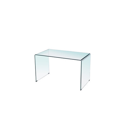 SCRIVANIA IN VETRO TRASPARENTE 110X55X74 CM