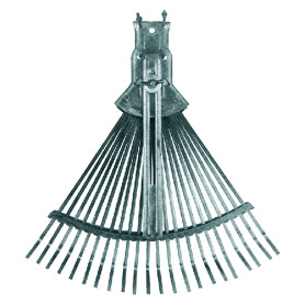 SCOPA DA GIARDINO REGOLABILE Tipo leggero - zinco cromato oro