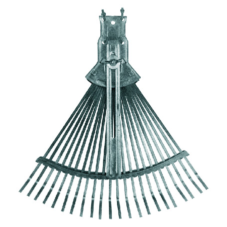 SCOPA DA GIARDINO REGOLABILE Tipo leggero - zinco cromato oro