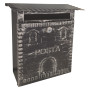 CASSETTA POSTALE  FRESIA  cm 26x10 x h 29 - argento\nero antico