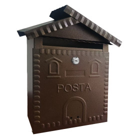 CASSETTA POSTALE  NARCISO  cm 26x10x h 32 - rame antico
