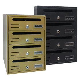 CASSETTA POSTALE 4 posti - bronzo - cm. 30