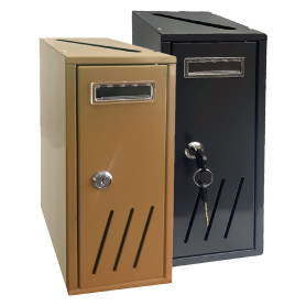 CASSETTA POSTALE SINGOLA VERTICALE 1 posto - antracite - cm. 12x17