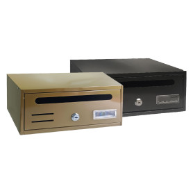 CASSETTA POSTALE SINGOLA ORIZZONTALE 1 posti - bronzata - cm. 30x17