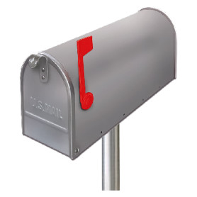 CASSETTA PORTALETTERE  DAISY  cm 48 x 17 x 22 - verniciata argento