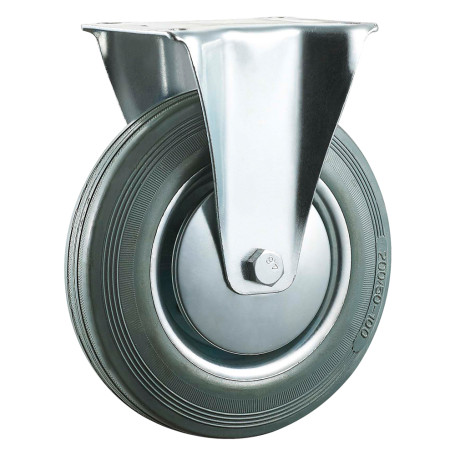 RUOTA PER CARRELLI  diametro  mm 160 - piastra mm 135 x 110 - capacità kg 100
