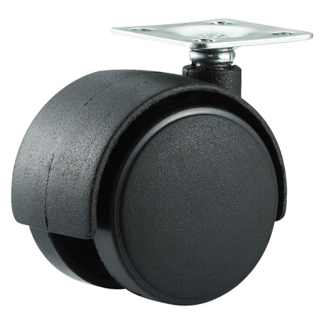 RUOTA PER MOBILI DOPPIA  diametro  40 - piastra mm 38 x 38 - capacità kg 25 - pz 2 BL