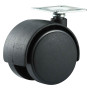 RUOTA PER MOBILI DOPPIA  diametro  40 - piastra mm 38 x 38 - capacità kg 25 - pz 2 BL