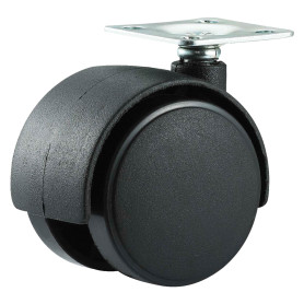 RUOTA PER MOBILI DOPPIA  diametro  50 - piastra mm 38 x 38 - capacità kg 30 - pz 2 BL