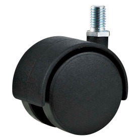 RUOTA PER MOBILI DOPPIA  diametro  40 - perno MA8 - capacità kg 25 - pz 2 BL