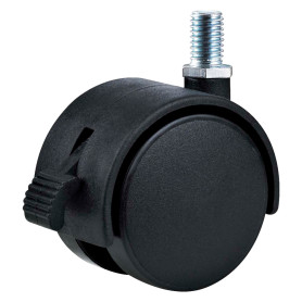 RUOTA PER MOBILI DOPPIA  diametro  50 - perno MA10 - capacità kg 30 - pz 2 BL