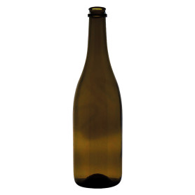 BOTTIGLIA IN VETRO TIPO  CHAMPAGNE  750 ml - colore antico