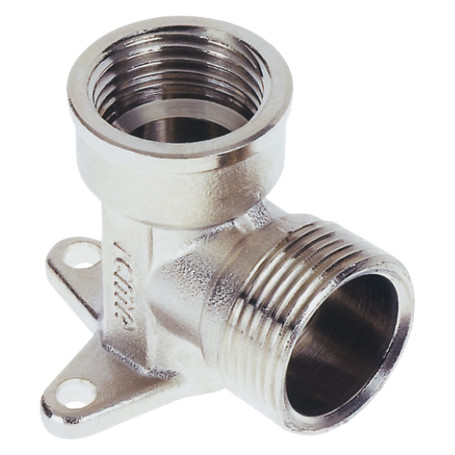 RACCORDO A STRINGERE CURVO CON FLANGIA 3 FORI  ART. 539  16 x 1/2 - femmina