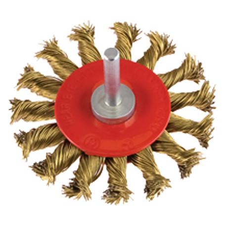 SPAZZOLA CIRCOLARE CON GAMBO  diametro  mm 100 - gambo mm 6