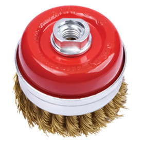 SPAZZOLA A TAZZA PER SMERIGLIATRICE  diametro  mm 75 - foro M 14