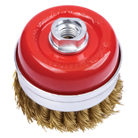 SPAZZOLA A TAZZA PER SMERIGLIATRICE  diametro  mm 75 - foro M 14