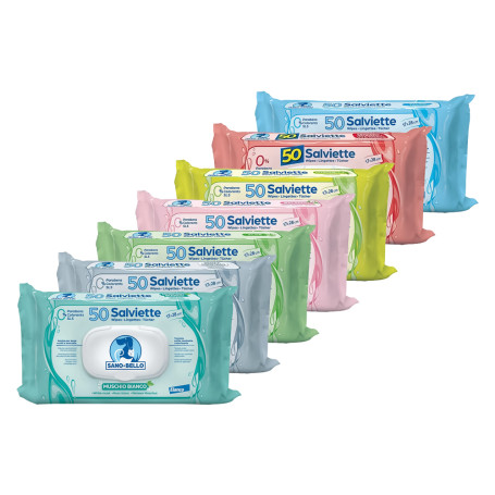 SALVIETTE DETERGENTI  SANO E BELLO  profumazione al muschio bianco