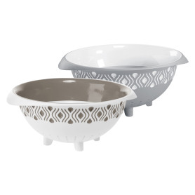 SCOLAPASTA  TOSCA  bianco/tortora