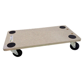 CARRELLO MULTIUSO PEDANA LEGNO cm 30 x 60 - ruote 3 / portata 200 kg