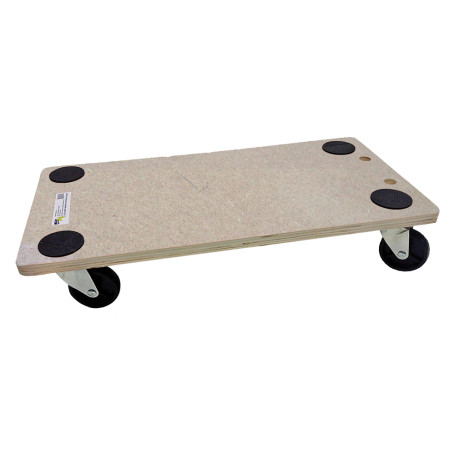 CARRELLO MULTIUSO PEDANA LEGNO cm 30 x 60 - ruote 3 / portata 200 kg