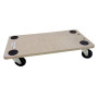 CARRELLO MULTIUSO PEDANA LEGNO cm 30 x 60 - ruote 3 / portata 200 kg