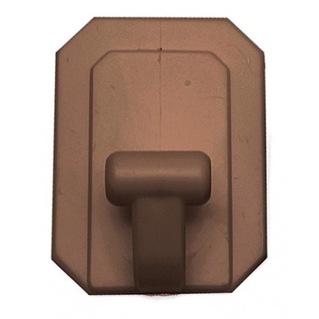 GANCIO GIGANTE PLASTICA ADESIVO MARRONE