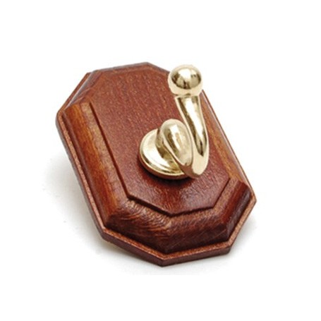 GANCIO ADESIVO HOLZ NOCE ORO 1P CM.4X6