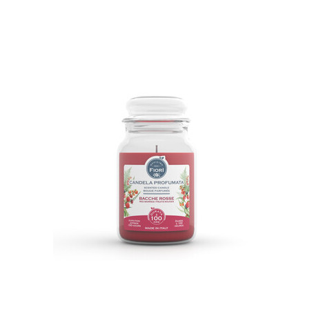 CANDELA OFFICINA DEI FIORI BACCHE ROSSE 100 ORE