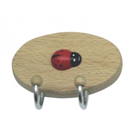 GANCIO ADESIVO "COCCINELLA" 2 POSTI