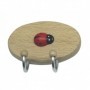 GANCIO ADESIVO "COCCINELLA" 2 POSTI