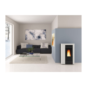 STUFA PELLET CANALIZ SLIM 9 KW ANNABELLA ADEVO BIANCO